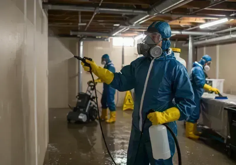 Basement Sanitization and Antimicrobial Treatment process in Brighton, CO